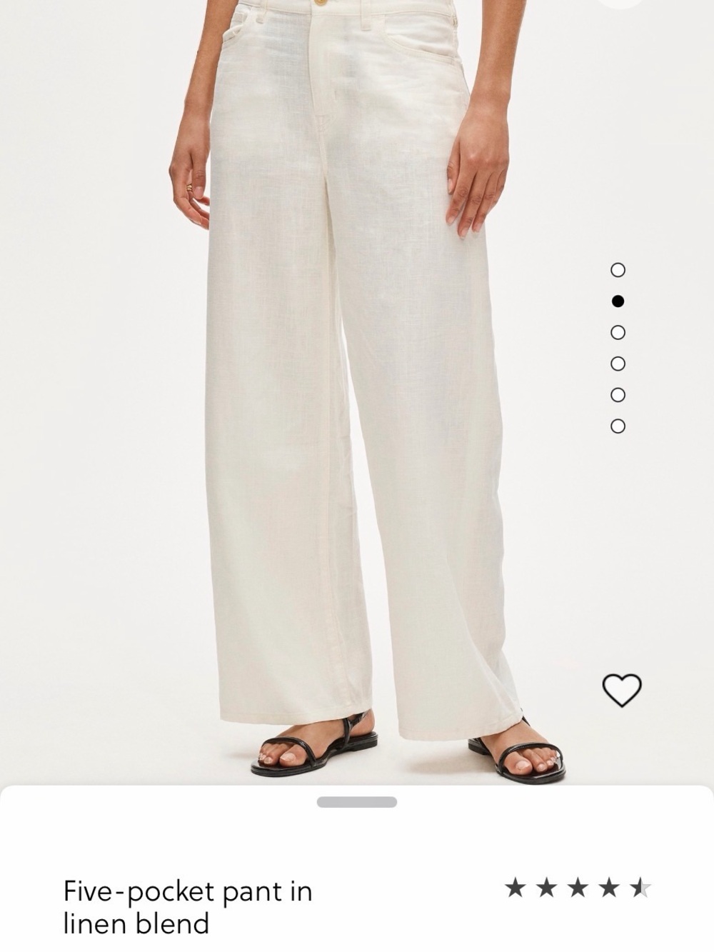 J. Crew five-pocket pant in linen blend- Ivory Size 27